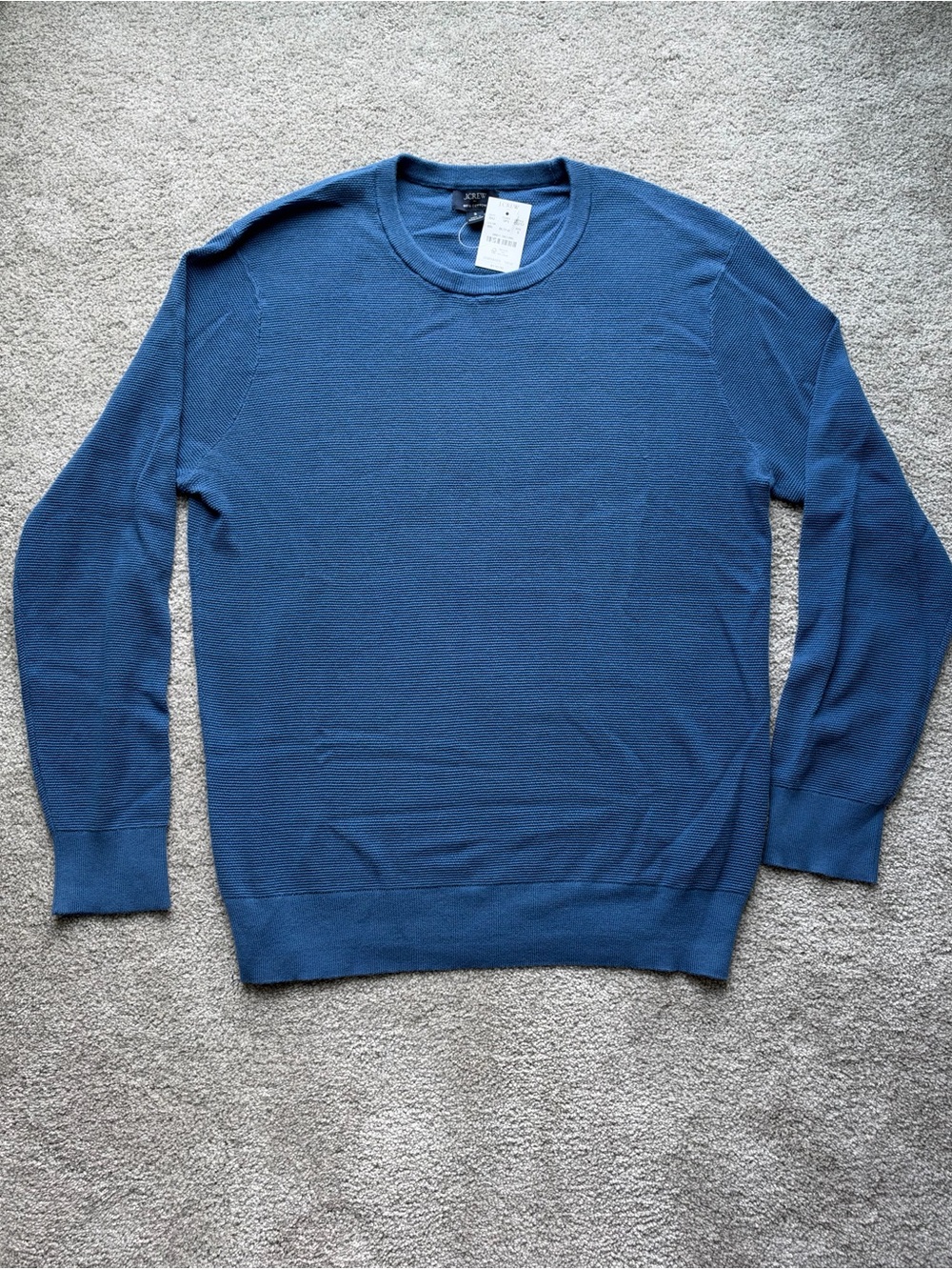 J.Crew Men’s 100% Cotton Blue Crewneck Sweater – Size S – NWT